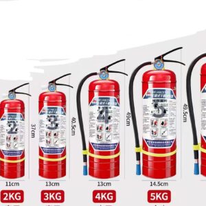 Fire extinguisher store: 4 kg dry powder for handheld use in households; 1/2/3/5/8 kg fire protection equipment kits for vehicles.