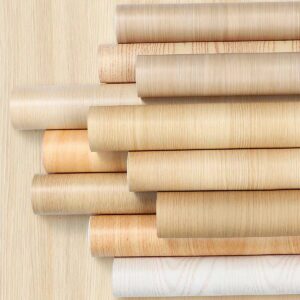 PVC Wood Wallpaper Self-Adhesive Removable Wood Peel and Stick Wall Paper Decorative Wall Covering