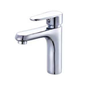 Stainless steel faucet for household washbasin, bathroom basin, washstand. Faucet for cold and hot water for face washing.
