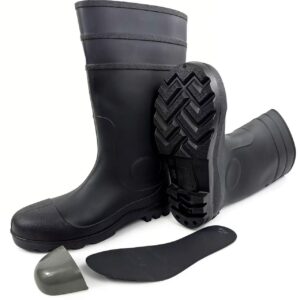 safety protective work shoes for the industry, anti-squeezing, anti-slip, wear-resistant and puncture-resistant rain boots