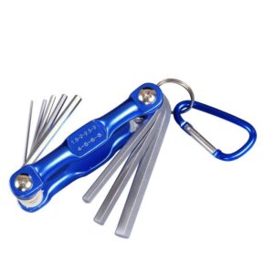 Foldable hexagonal wrench set, metal metric flat-head, star-shaped and hexagonal socket wrench set, screwdriver, manual tool, portable set
