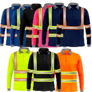 Reflective safety uniform for construction and sanitation workers