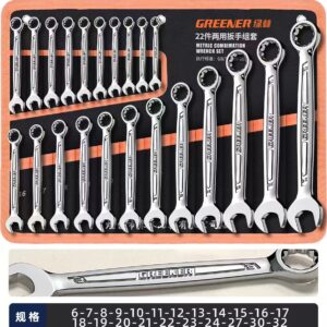 Wrench Tool Set - German Hexagonal and Square-Head Dual-Function Socket Wrenches - Ratchet and Torsion Wrenches - Complete Set of Hardware for Door and Panel Applications