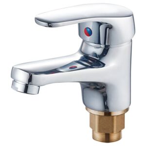 All-copper single-hole washbasin faucet, hot and cold bathroom, warm and cool countertop basin, bathroom basin, face basin, single cold faucet